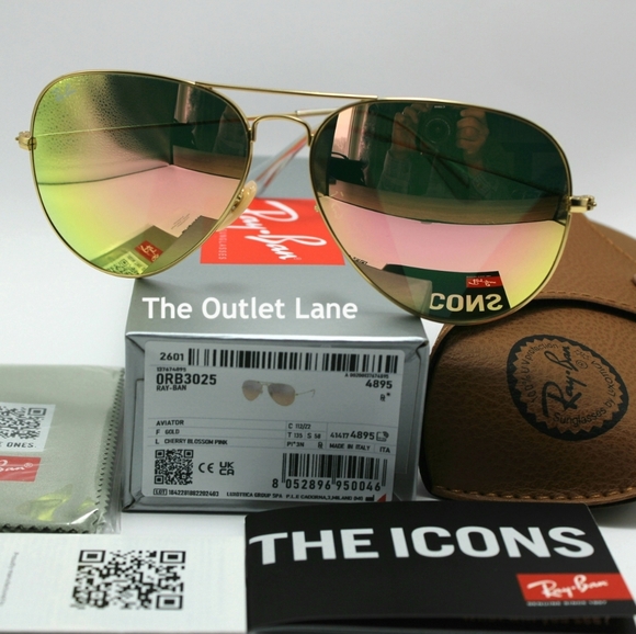 Model Display RayBan Aviator Copper Mirror RB3025 Pink - Picture 13 of 16